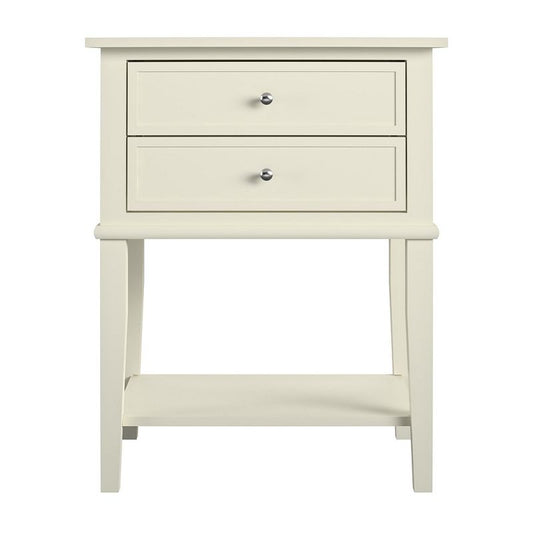 Ameriwood Home Franklin Accent Table With 2 Drawers, Soft White : Target