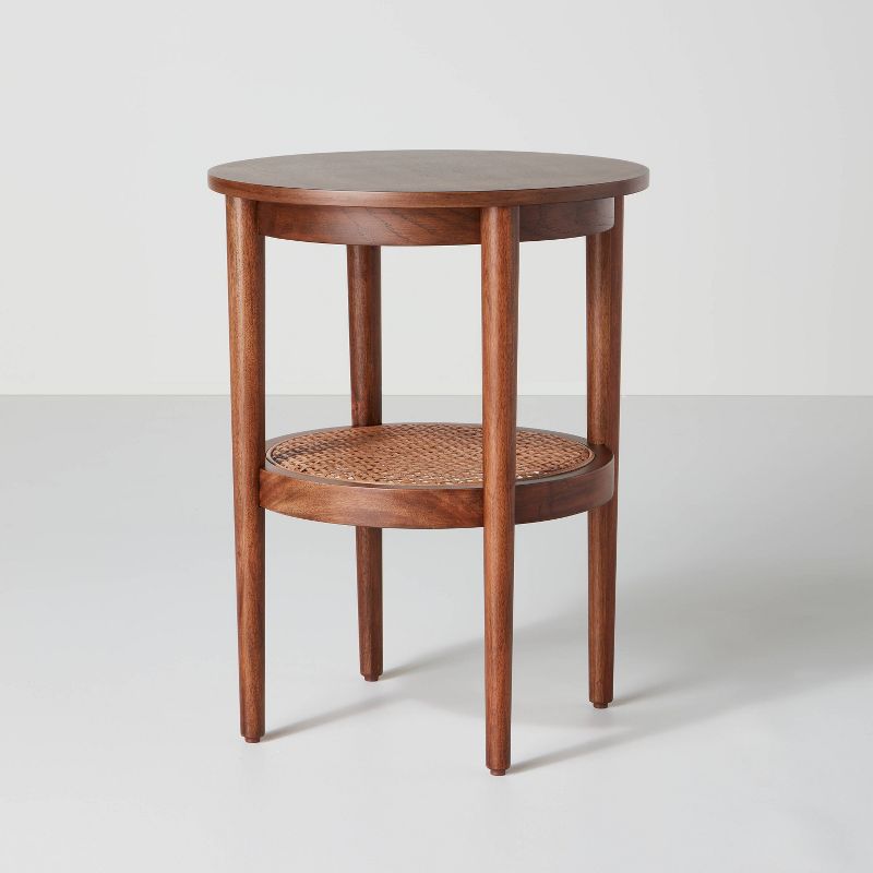 Wood & Cane Round Accent Side Table - Brown - Hearth & Hand™ With Magnolia : Target
