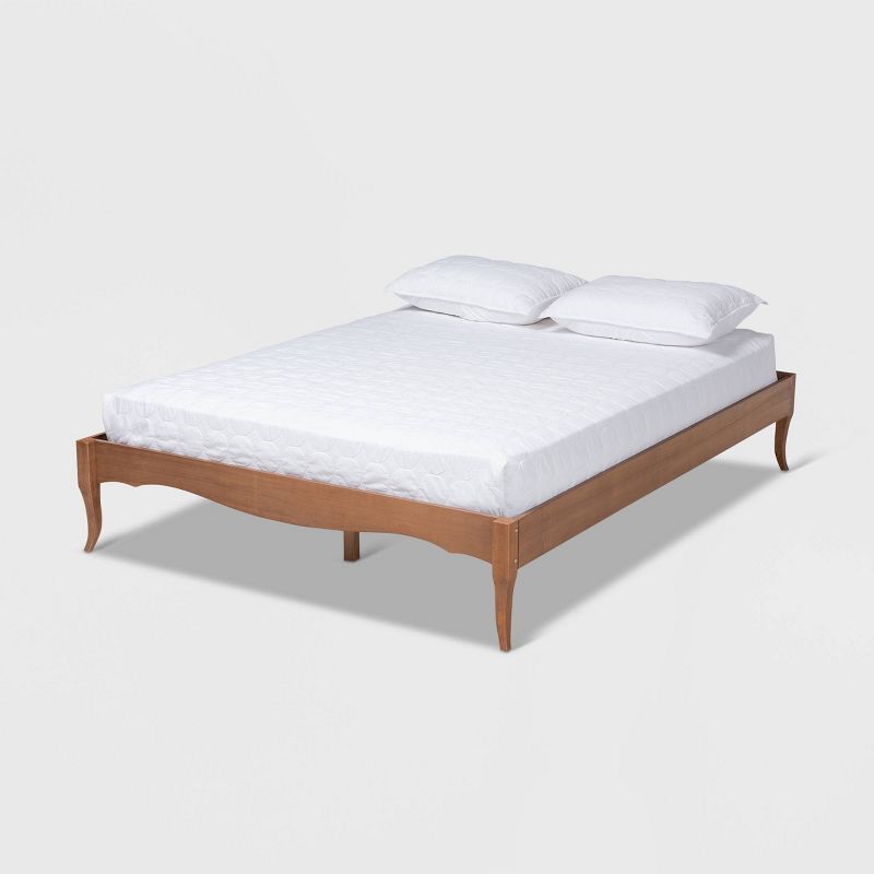Queen Marieke Wood Bed Frame Ash Walnut - Baxton Studio: Mdf & Wood, No Box Spring Needed : Target