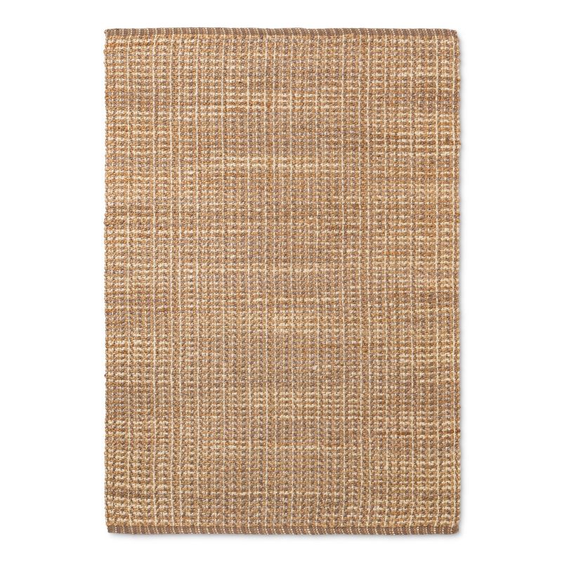 5'x7' Basket Weave Woven Area Rug Natural - Threshold