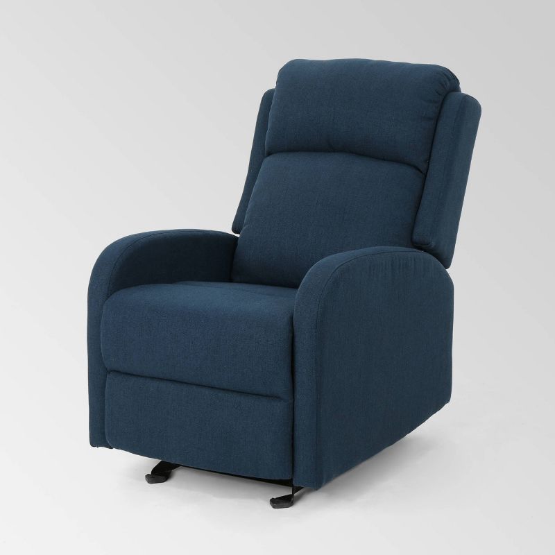 Alouette Rocking Recliner Navy Blue - Christopher Knight Home: Upholstered Polyester, 300lb Capacity : Target