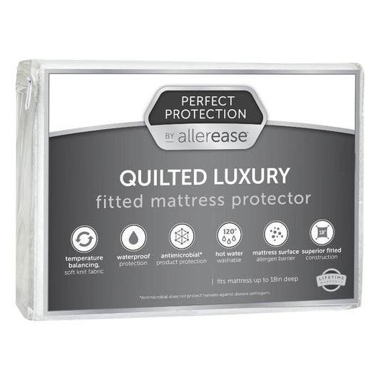 Allerease Twin XL Perfect Protection Quilted Luxury Waterproof Machine Washable Fitted Mattress Protector