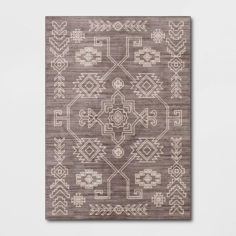 5'x7' Global Persian Style Area Rug Gray - Threshold