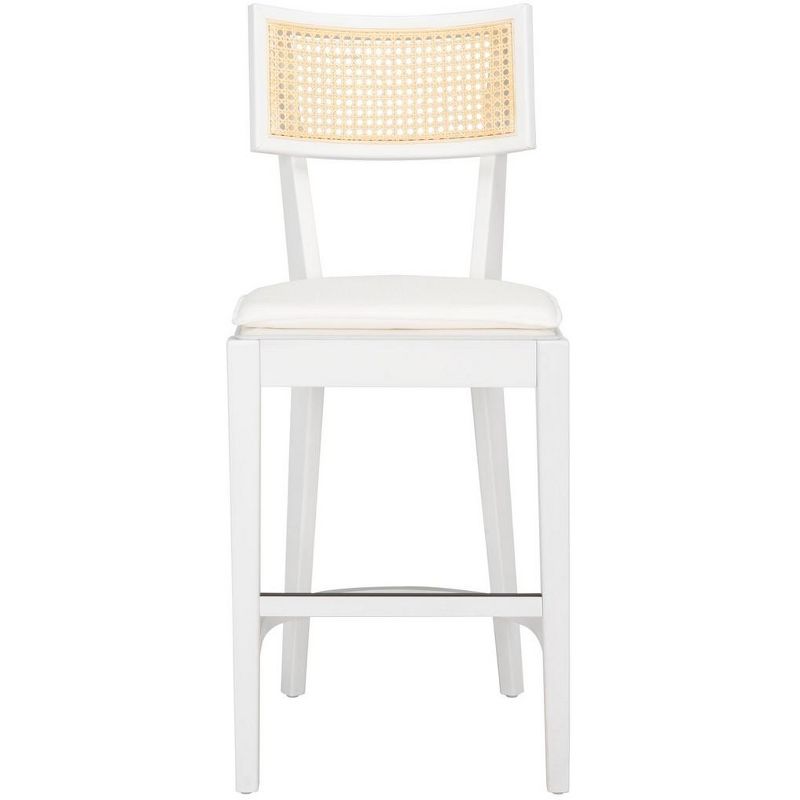 Galway Cane Counter Stool - White/natural - Safavieh : Target
