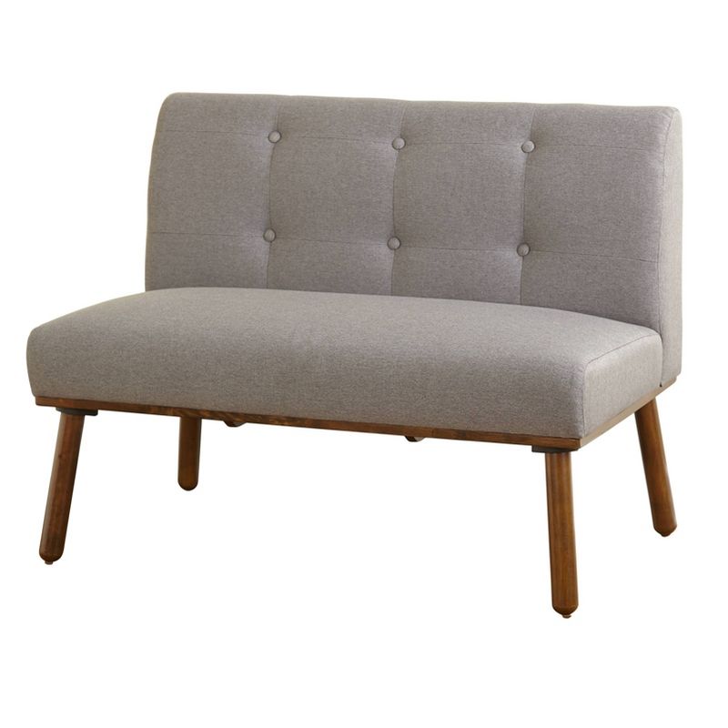 Playmate Loveseat Gray - Buylateral: Retro-inspired, Linen Upholstery, Rubberwood Frame : Target