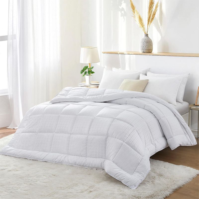 Peace Nest All Season Down Alternative Comforter Duvet Insert With Square Jacquard Cover, Twin : Target