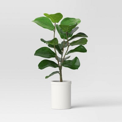 Faux Potted Fiddle Leaf Plant - Threshold: Indoor Ceramic Pot, Spring Decor, No Maintenance