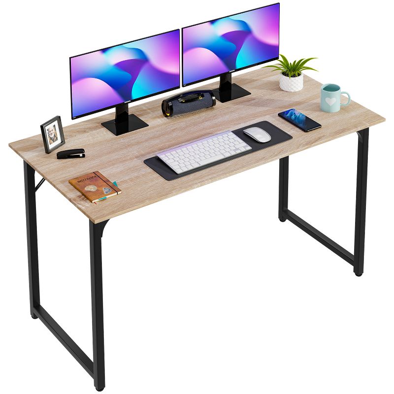 Fdw Computer Desk 47 Inch Length Study Writing Table, Adjustable Feet, Modern Furniture For Home Office, Nature : Target