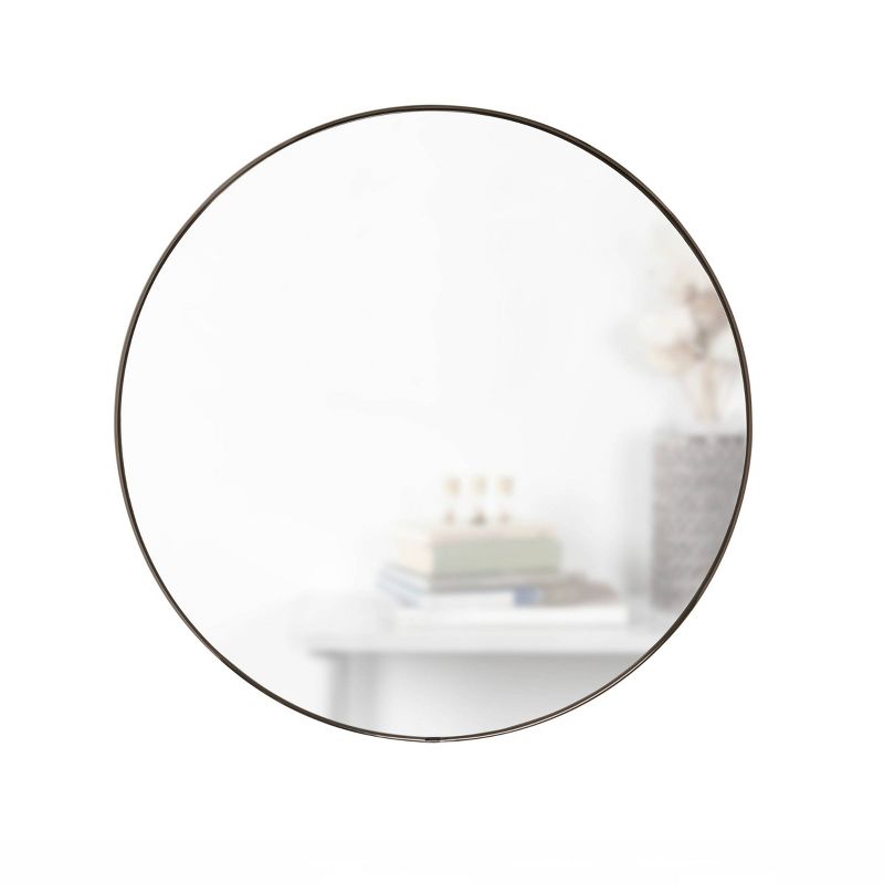34\ Hubba Round Wall Mirror Titanium - Umbra"