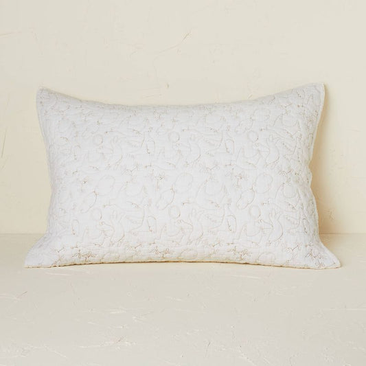 Standard Dove Stitch Quilt Sham Off-White - Opalhouse designed with Jungalow