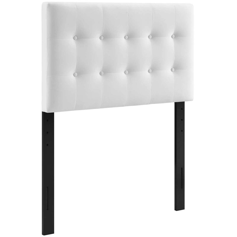 Modway Twin Emily Tufted Performance Velvet Headboard White: Elegant Dorm Furniture, Foam Padded, Wood Frame Mounted : Target