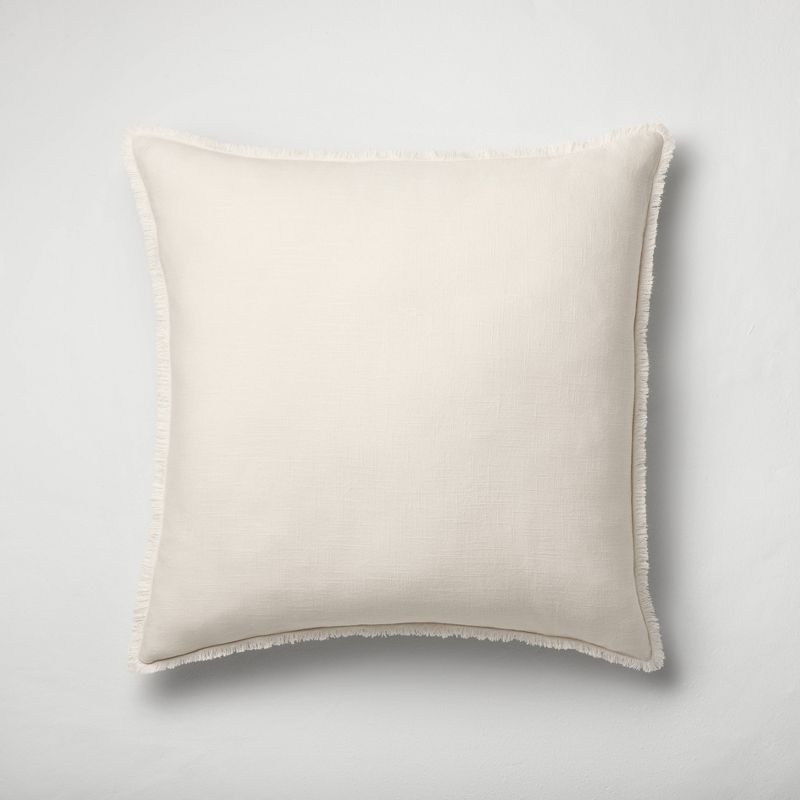 Euro Heavyweight Linen Blend Throw Pillow Natural - Casaluna™: Large Square Indoor Cushion, Removable Cover, Oeko-tex Certified : Target
