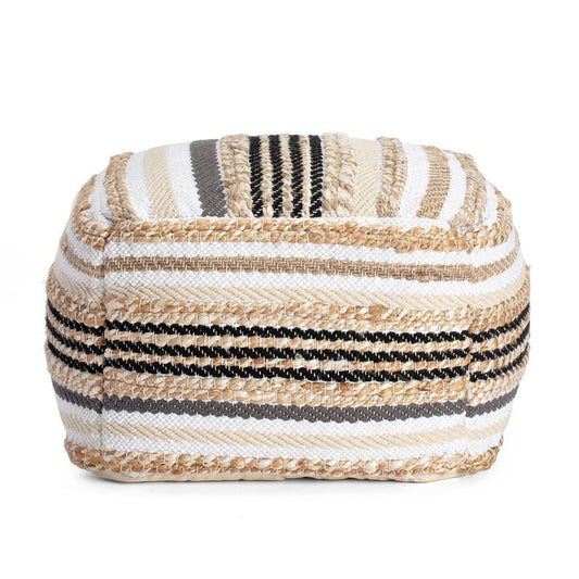 Arsenal Pouf Beige/Grayscale - Anji Mountain