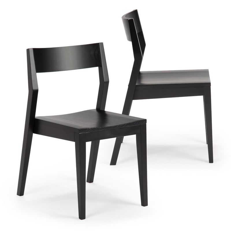 Plank+Beam Modern Dining Chair Set of 2, Wooden Chairsf or Kitchen, Office, Living Room