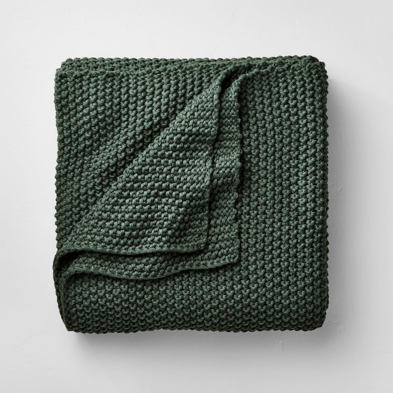 King Knit Blanket Dark Teal - Casaluna