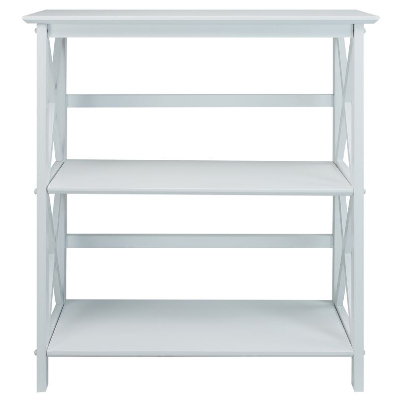 34 Montego 3 Tier Bookcase White - Flora Home