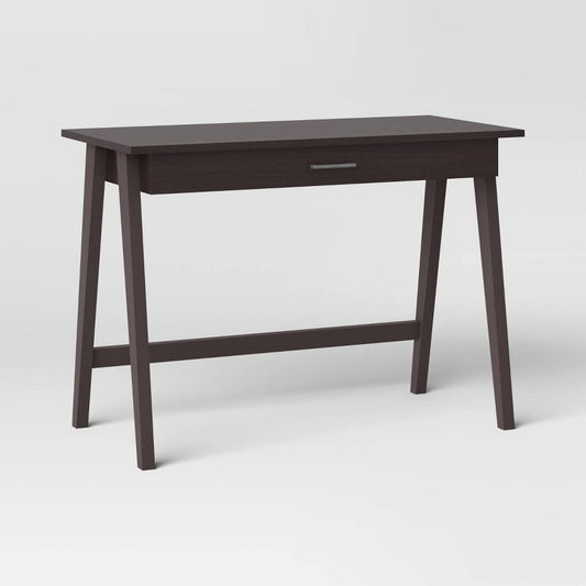 Paulo Wood Writing Desk With Drawer Espresso - Threshold™ : Target