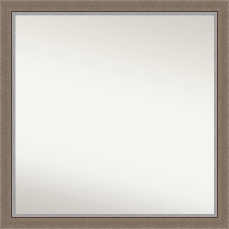 Amanti Art 29" X 29" Non-beveled Eva Brown Narrow Wall Mirror: Modern Square, Polystyrene Frame, Wall Mounted : Target