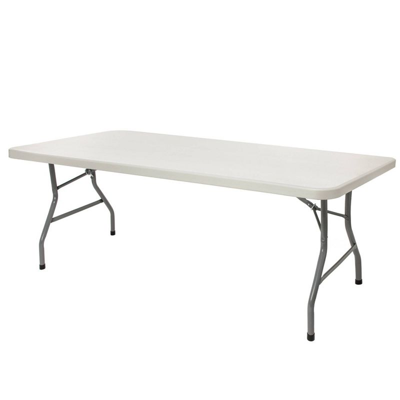 Hampden Furnishings 30"x72" Heavy Duty Folding Table Speckled Gray: Modern, No Assembly, 6-seater Rectangle Banquet Table : Target