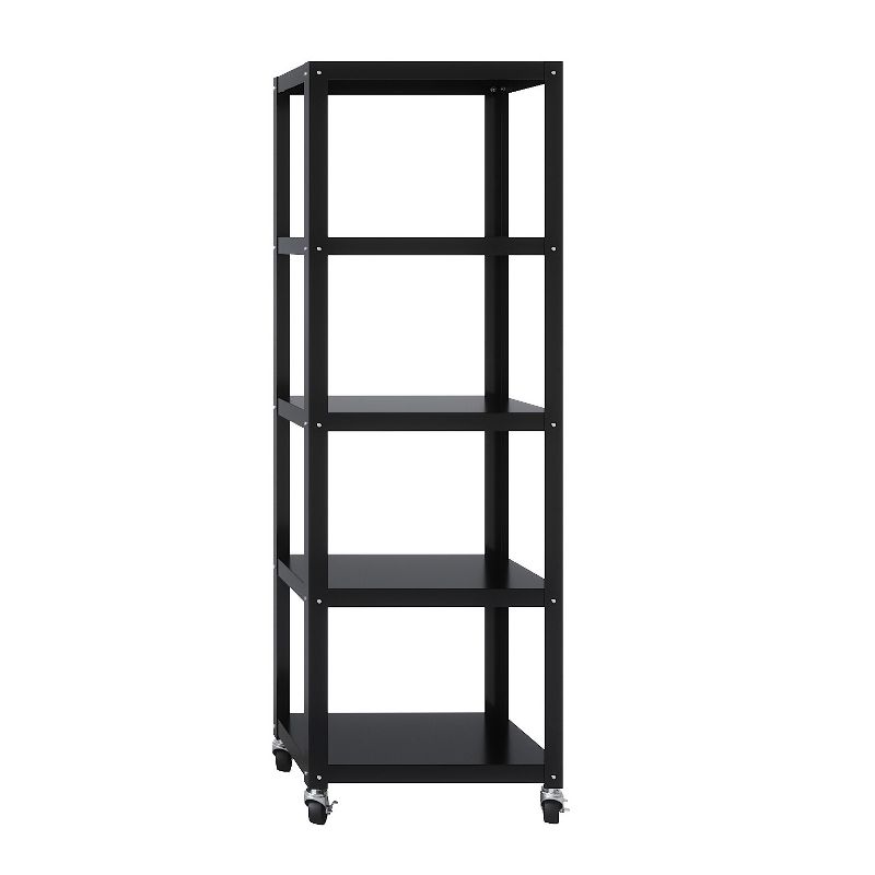 Space Solutions 72" 5 Shelf Steel Decorative Bookshelf Black: Industrial Style, Heavy-duty Storage : Target