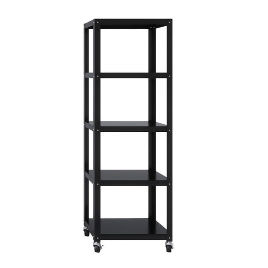 Space Solutions 72" 5 Shelf Steel Decorative Bookshelf Black: Industrial Style, Heavy-duty Storage : Target