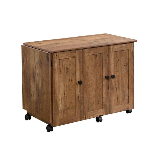 Sewing Craft Cart Brown - Sauder: Mid-century Modern Mdf Composite Office Credenza, Printer Stand : Target