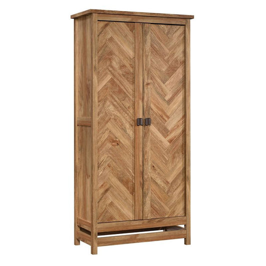 71" Cannery Bridge Cabinet Sindoori Mango - Sauder: Mid-Century Modern, Adjustable Shelves, UPC 042666046282