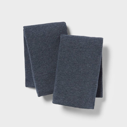 Standard Cotton Jersey Pillowcase Blue Heather - Threshold™: Machine Washable, 2-pack, End Closure, Oeko-tex Certified : Target