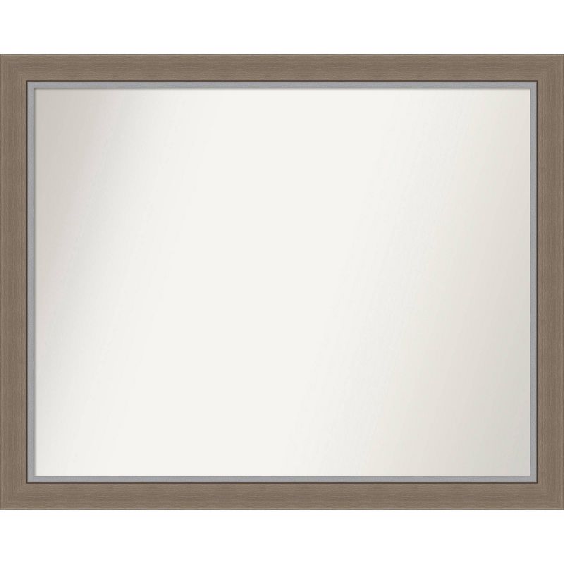 31" X 25" Non-beveled Eva Brown Narrow Wall Mirror - Amanti Art: Modern Style, Polystyrene Frame, Wall Mounted : Target