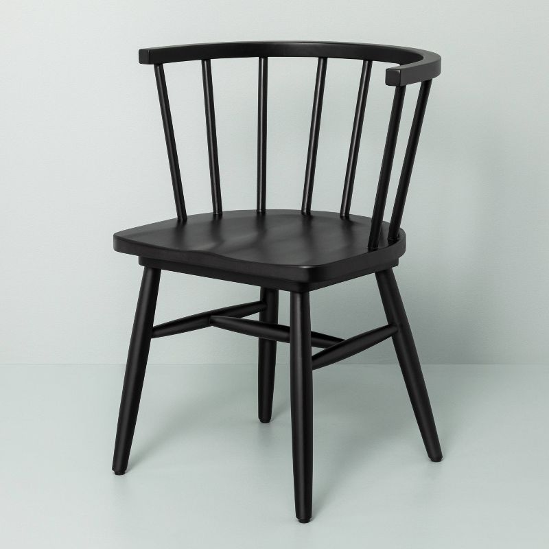 Shaker Dining Chair - Black - Hearth & Hand™ With Magnolia: Rubberwood Frame, Curved Back, Farmhouse Style : Target