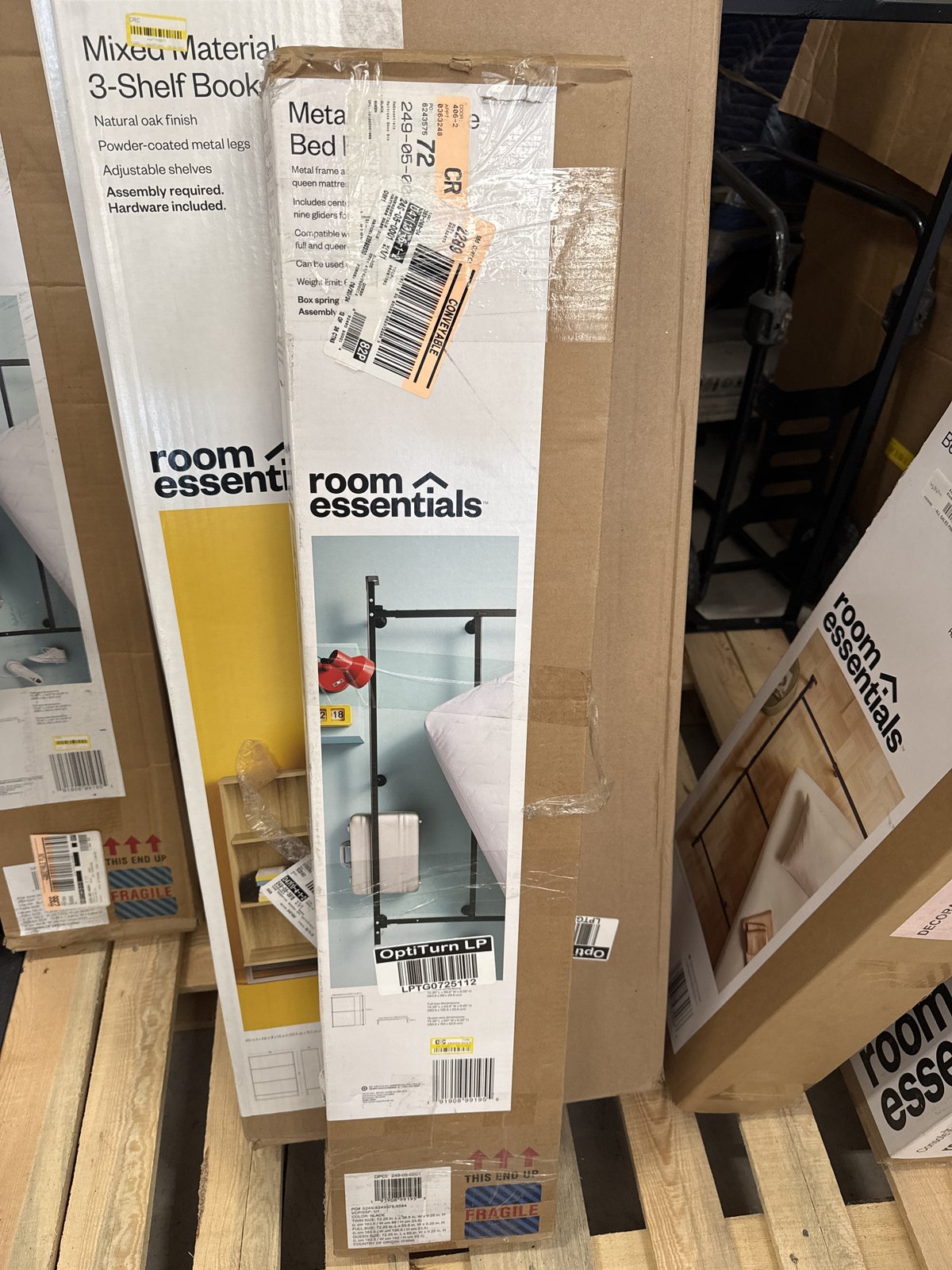 Adjustable Metal Bed Frame Black - Room Essentials™: Queen, Full, Twin Sizes, With Center Beam Support : Target