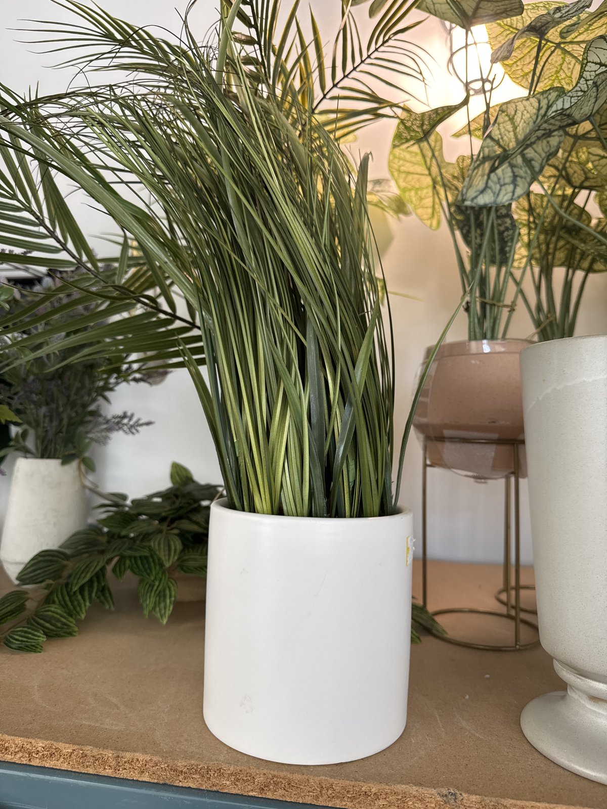 25" X 15" Artificial Onion Grass Arrangement In Ceramic Pot - Threshold™: Indoor Faux Foliage Decor : Target