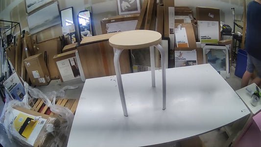 Stackable Dorm Accent Stool White - Room Essentials