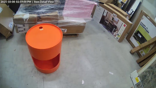 Stacking Dorm Side Table with Lid Orange - Room Essentials