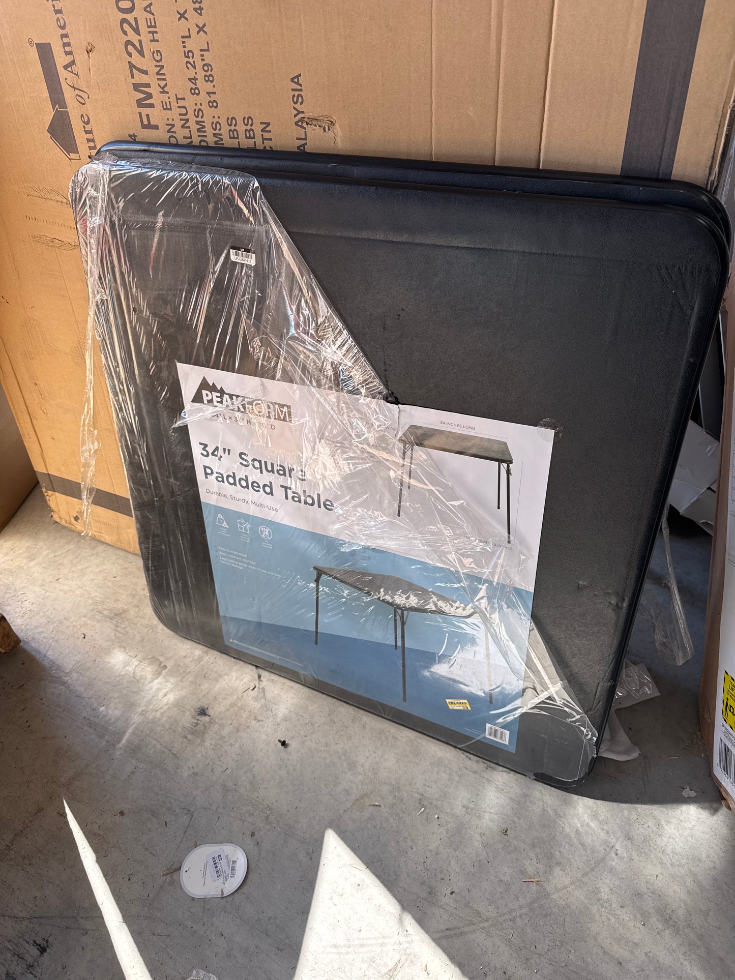 Peakform 34"x 34" Folding Card Table Black