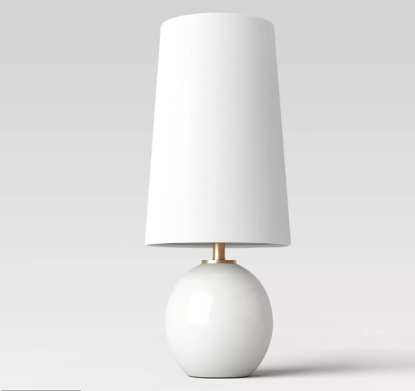 marble table lamp off white