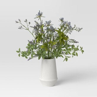 Thistle and Lavender Arrangement - Threshold: Indoor Ceramic Potted Faux Floral Decor