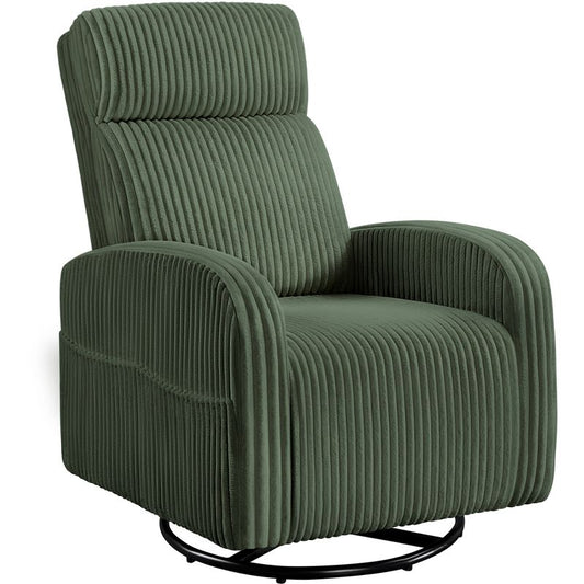 Yaheetech Corduroy Swivel Nursery Glider Chair Rocker Chair, Dark Green : Target
