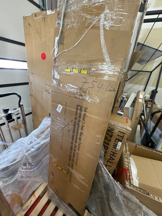 CosmoLiving by Cosmopolitan Chloe Tall Metal Display Cabinet with 2 Arched Glass Doors, Parchment