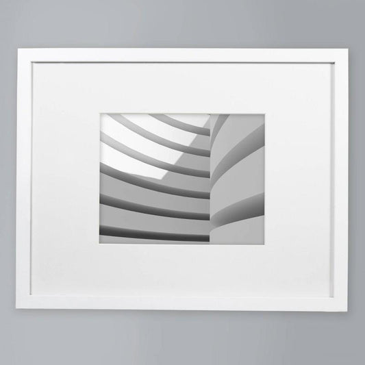 14" x 18" Matted to 8" x 10" Thin Gallery Frame White - Threshold: Modern Beveled Mat, Wall Display