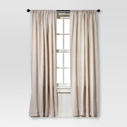 54"x84" Light Filtering Farrah Window Curtain Panel Cream - Threshold™ : Target
