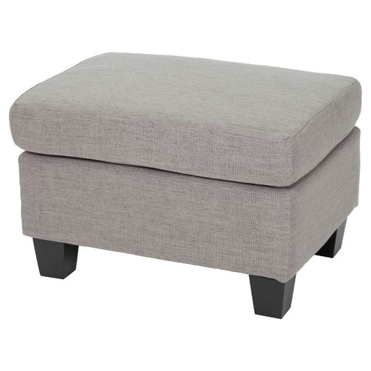 Rosella Fabric Ottoman Ash Gray: Compact, Upholstered, Wood Frame - Christopher Knight Home : Target