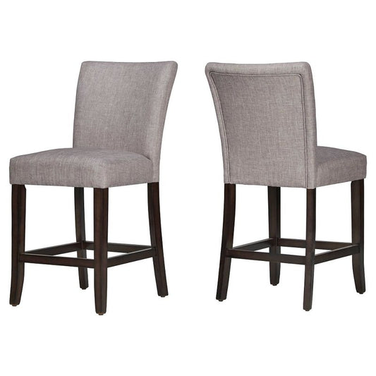 Set Of 2 24" Inspireq Quinby Counter Height Barstools: Linen Upholstery, Wood Frame - Smoke : Target