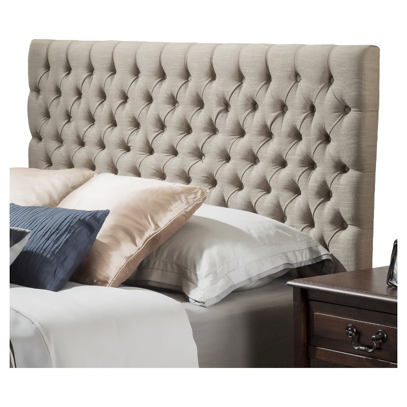 Jezebel Button Tufted Headboard King/california King Sand - Christopher Knight Home: French Inspired, Adjustable, Iron Frame : Target