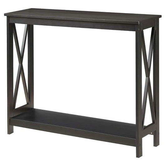Breighton Home Oxford Console Table with Shelf in Black