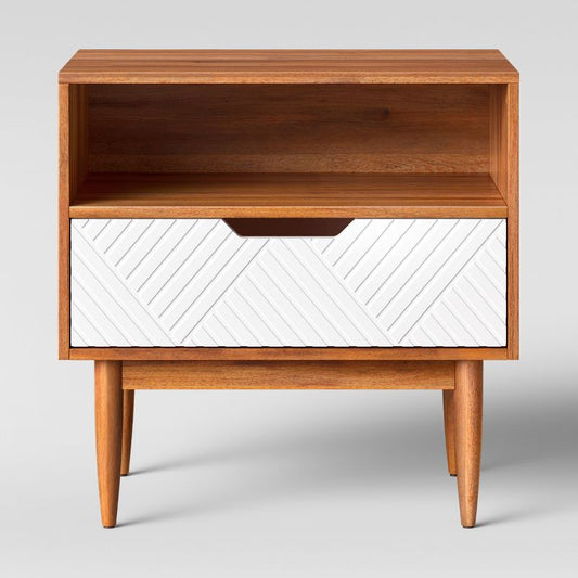 Touraco Nightstand White/brown - Threshold™ : Target