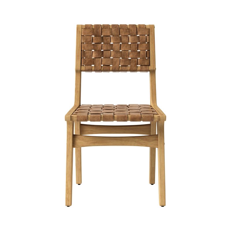 Ceylon Woven and Wood Dining Chair Brown/Natural - Threshold