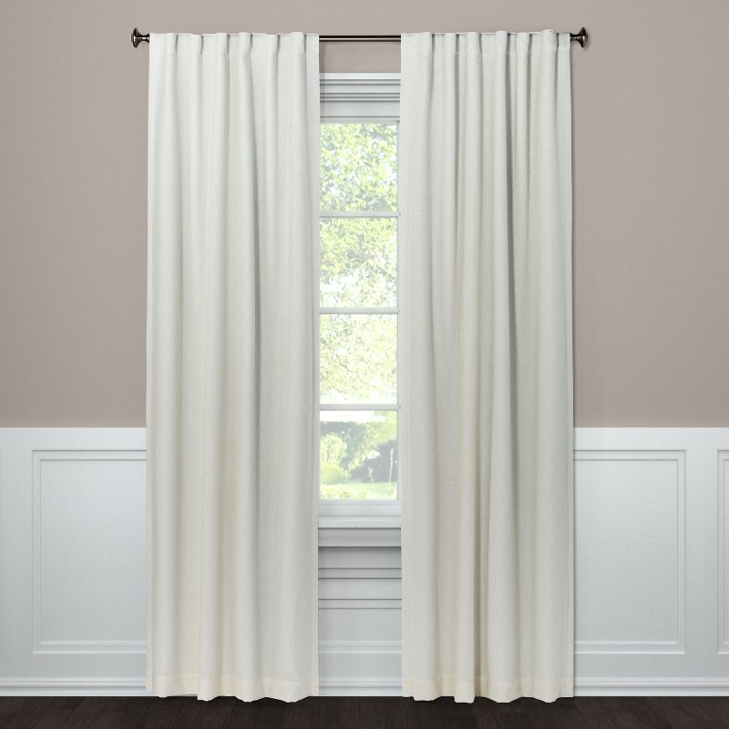 50"x95" Blackout Aruba Window Curtain Panel Sour Cream - Threshold™: Recycled Polyester, Traditional Style, Oeko-tex Certified : Target