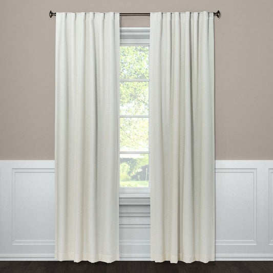 50"x95" Blackout Aruba Window Curtain Panel Sour Cream - Threshold™: Recycled Polyester, Traditional Style, Oeko-tex Certified : Target