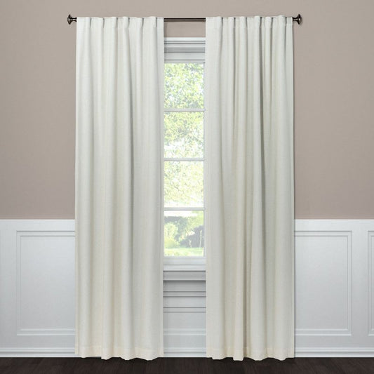 50"x108" Blackout Aruba Window Curtain Panel Sour Cream - Threshold™: Traditional Drapes, Recycled Polyester, Oeko-tex Certified : Target
